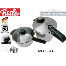 Set Olla Pr.nueva Vitavit Prem. 6,0+3,5l Fissler