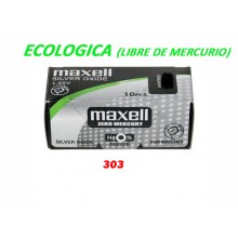 Pila Boton 303 Sr44sw C.10 Maxell