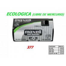 Pila Boton 377 Sr626sw Eco.maxell 10 Un