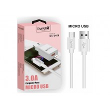 Cargador Qc-2458 Digivolt 3.amp. Usb/micro Usb